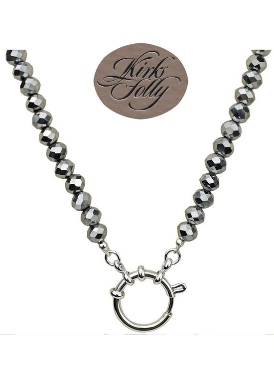 Kirks Folly Jewelry - Kirks Folly Crystalized 6mm Beaded Sailor Clasp 18" CharmNecklace Light Hematite